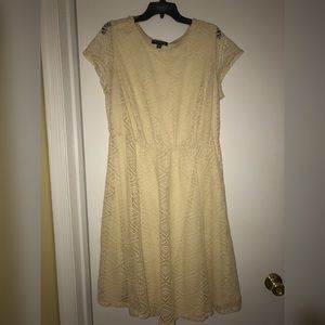 Pale yellow lace dress